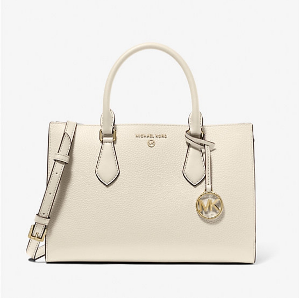 Valerie Medium Pebbled Leather Satchel